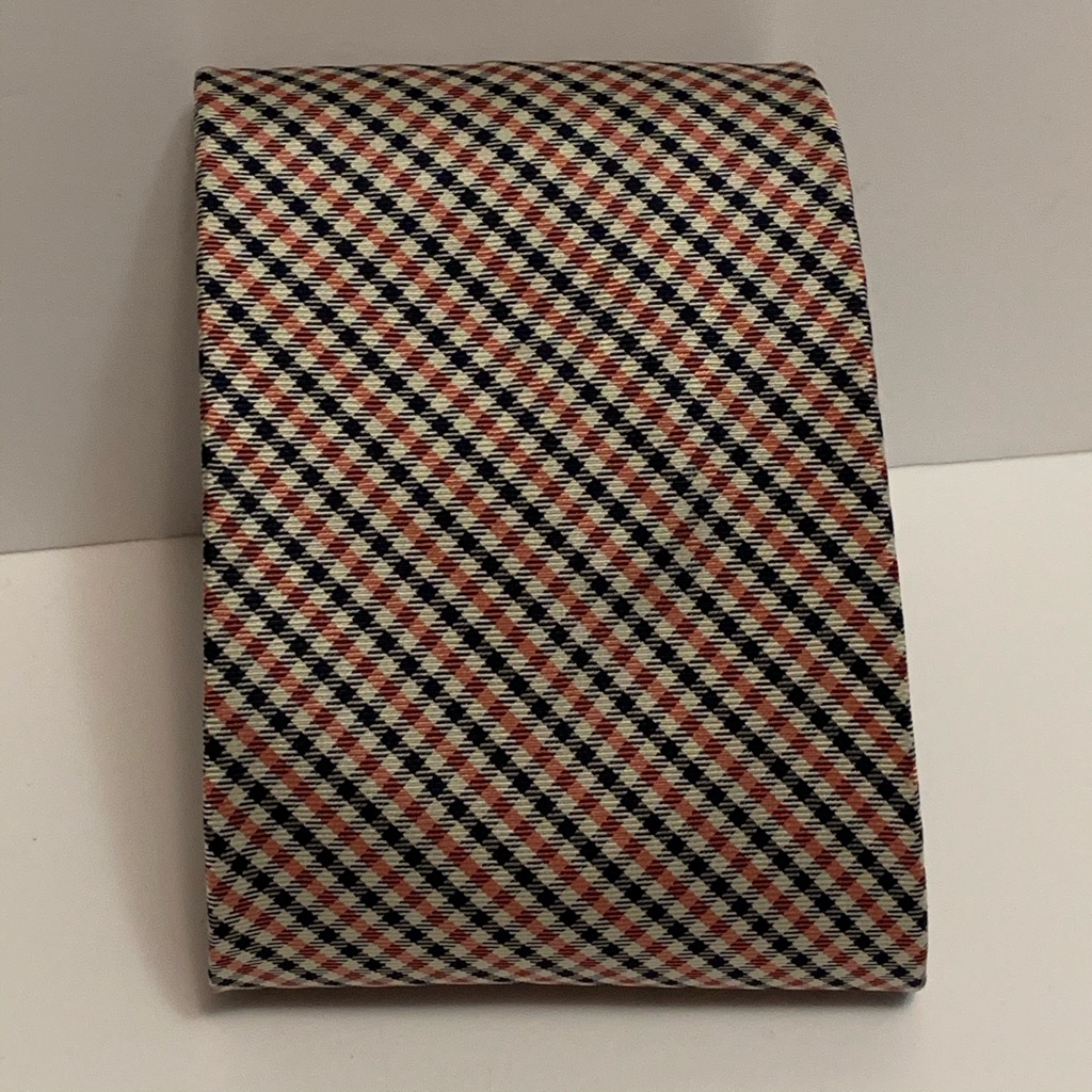 Brooks Brothers Mens Pure Silk PinkBlack Neck Tie